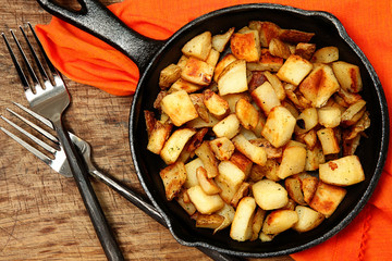 Ranch Potatoes in Cast Iron Skillet