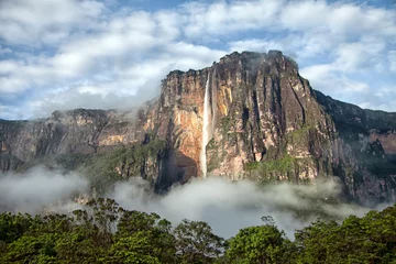 Foto op Canvas Close-up of Angel Falls in mornign light © Alice Nerr