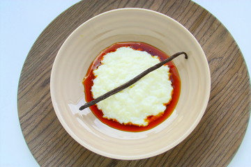 riz au lait, dessert,vanille,caramel