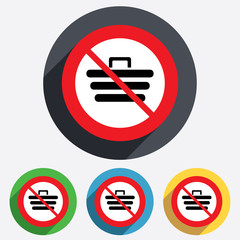 No Shopping Cart sign icon. Online buying button