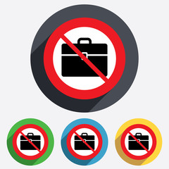 Case sign icon. No Briefcase button.