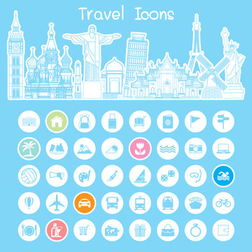 icons travel info