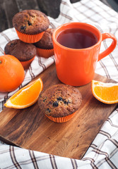 Fresh orange berry muffins