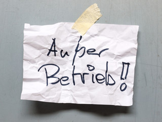 Außer Betrieb