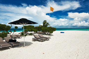 Fototapeta na wymiar Beautiful beach at Maldives