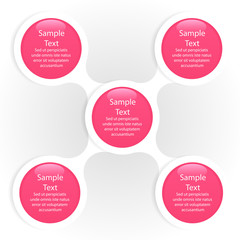 metaball colorful round diagram infographics