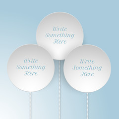 vector round piece of paper note with shadow