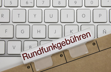 Rundfunkgebühren. Tastatur