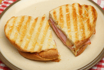 Toasted Sandwich with Cheese and Ham