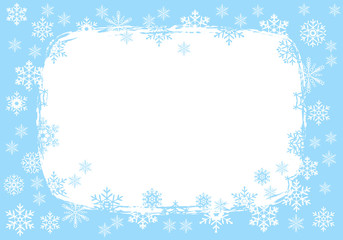 Fototapeta premium Winter background with snowflakes.