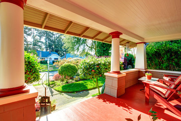 Beautiful column porch