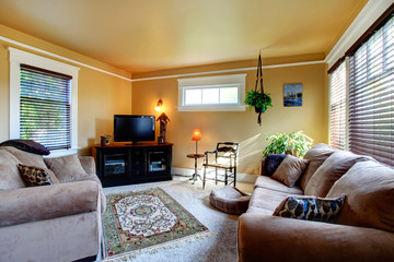 Cozy living room with couch and tv