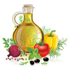Olive oil and vegetables