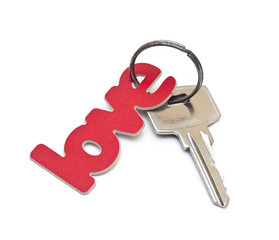 key to love concept with word written on label or tag