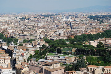 Fototapeta na wymiar Centralny Rzym, Watykan - widok z góry