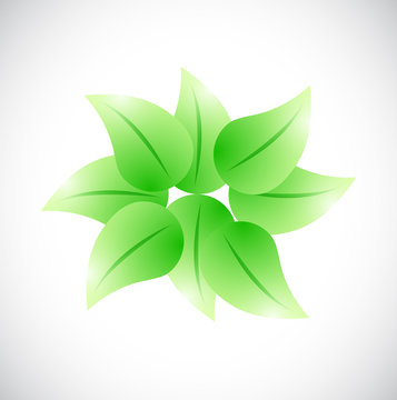 leaves together illustration design