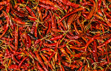 Naklejka premium Dried chili background