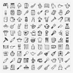 doodle kitchen icons