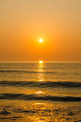 sunrise over ocean. Nature composition.