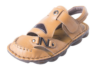 shoe. men's fashion sandal on a Background