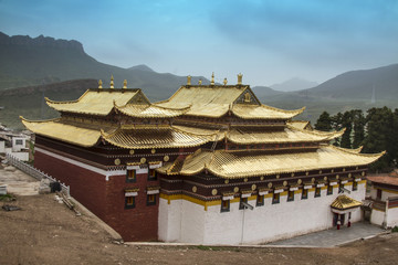 Obraz premium Langmusi temple ,sichuan, china