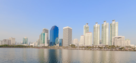 Naklejka premium Modern Business Area, Bangkok, Thailand