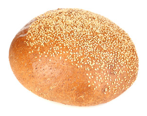 Loaf of bread isolated on white