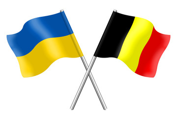 Flags: Belgium and Ukraine