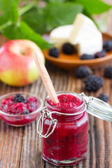 Chutney of apples and blackberries.