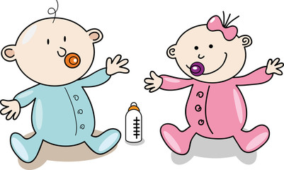 Creative design of cartoon baby.