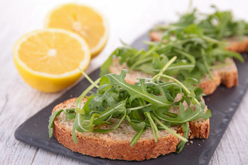 bread and arugula