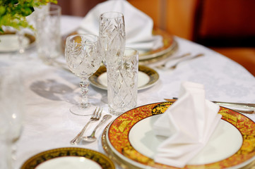 Table setting for an event party