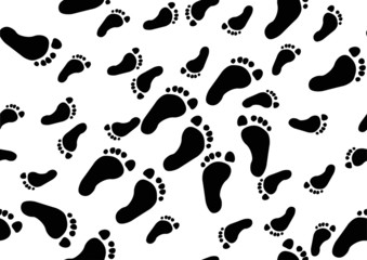seamless background from black foot tracks