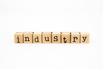 industry wording isolate on white background