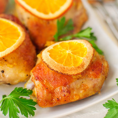 Roast Chicken with Oranges