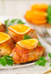 Roast Chicken with Oranges