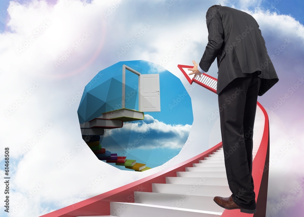 Poster composite image of stressed businessman gesturing