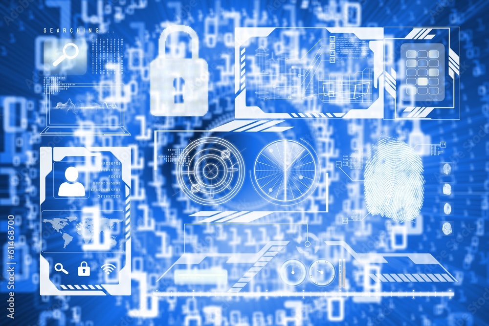 Aufkleber Composite image of identification interface