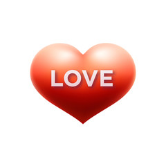 3D Heart. Vector illustration