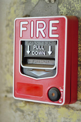Push button switch fire