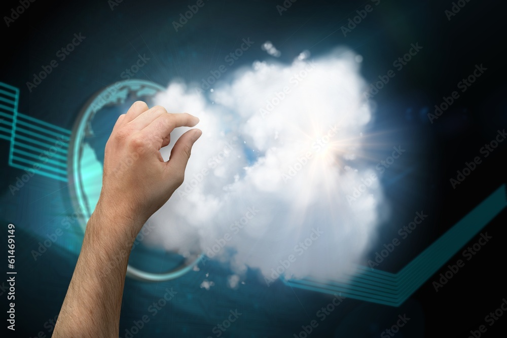 Poster composite image of hand presenting