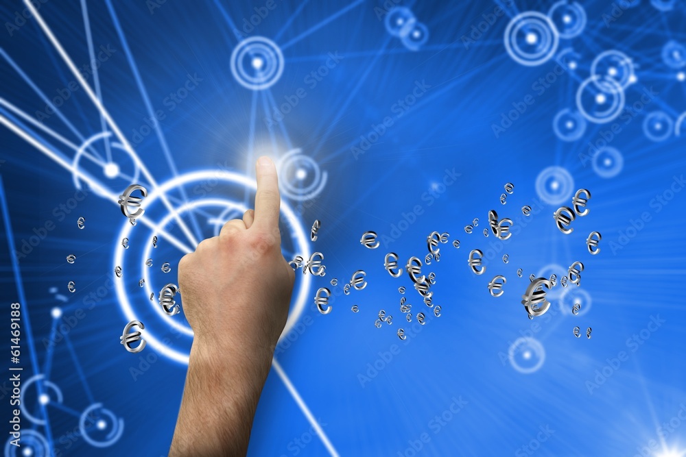Poster composite image of hand pointing