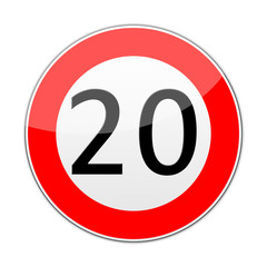 Verkehrszeichen 20 kmh
