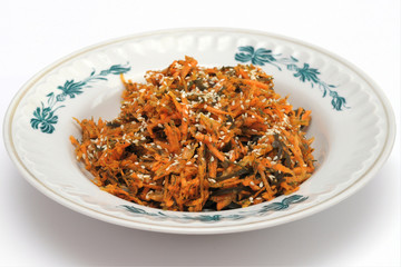 Korean salad in a plate