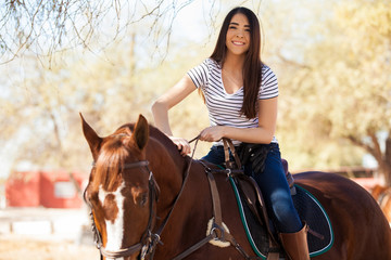 Obraz premium I love riding my horse!