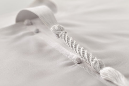 An abstract detail of a Tarboosh which is an Arabic style tie