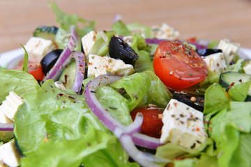 salad with fresh vegetables