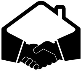 black handshake icon