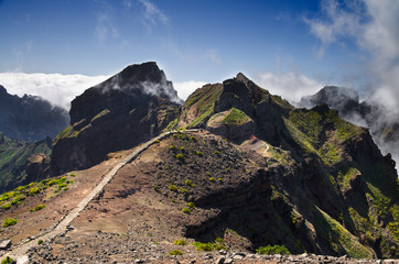 Pico do Areeiro mountain trek, Madeira