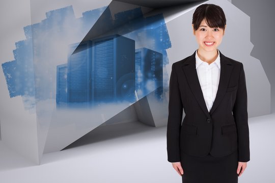 Composite image of smiling businesswoman - Powered by Adobe